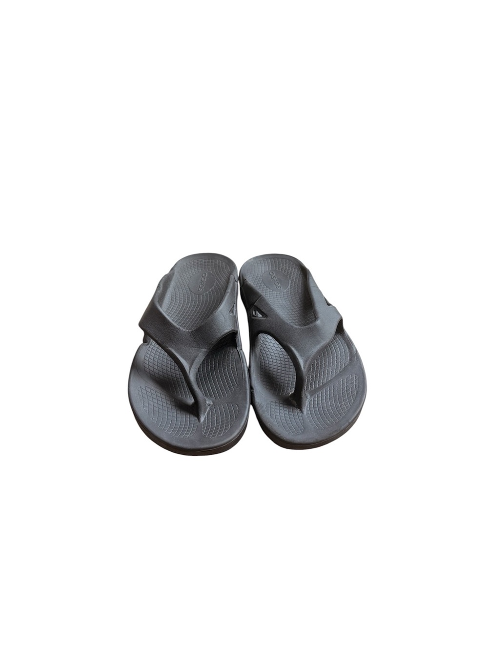 OOFOS Men’s Charcoal Black Recovery Flip-Flops